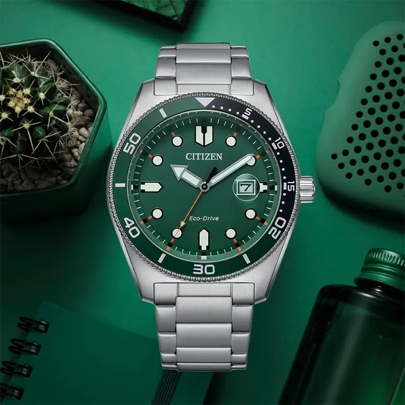 Citizen Marine Eco-Drive Emerald Green Dial Men's Watch | AW1768-80X